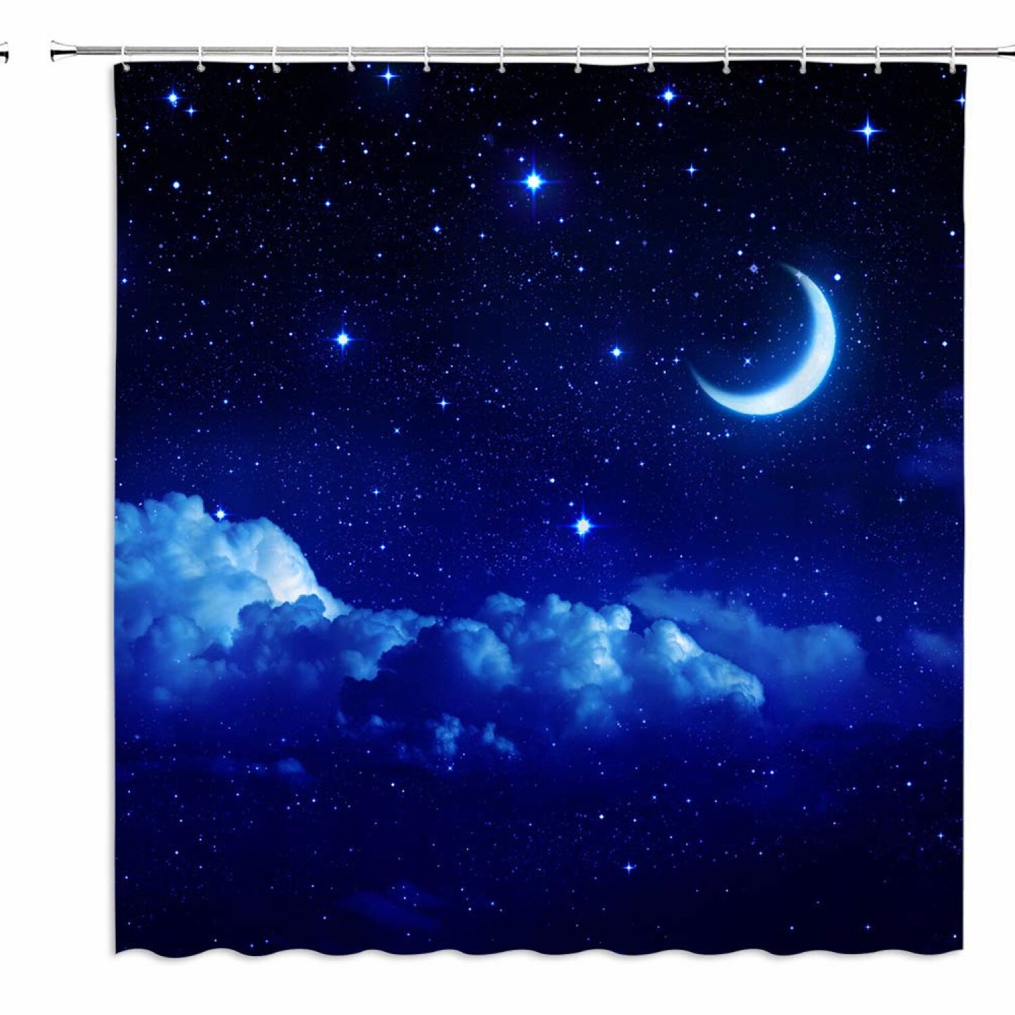 Starry Night Sky Shower Curtain 70x70 inches