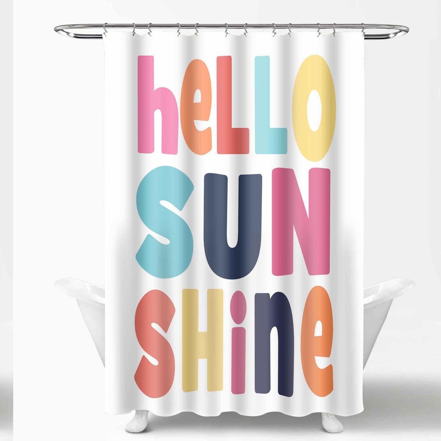Colorful Motivational Words Shower Curtain 60x72 inch