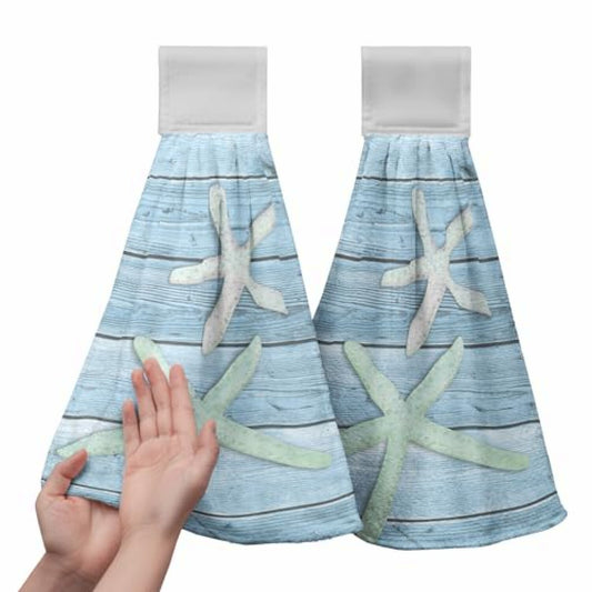 Ocean Starfish Hanging Kitchen Towels Set of 2
