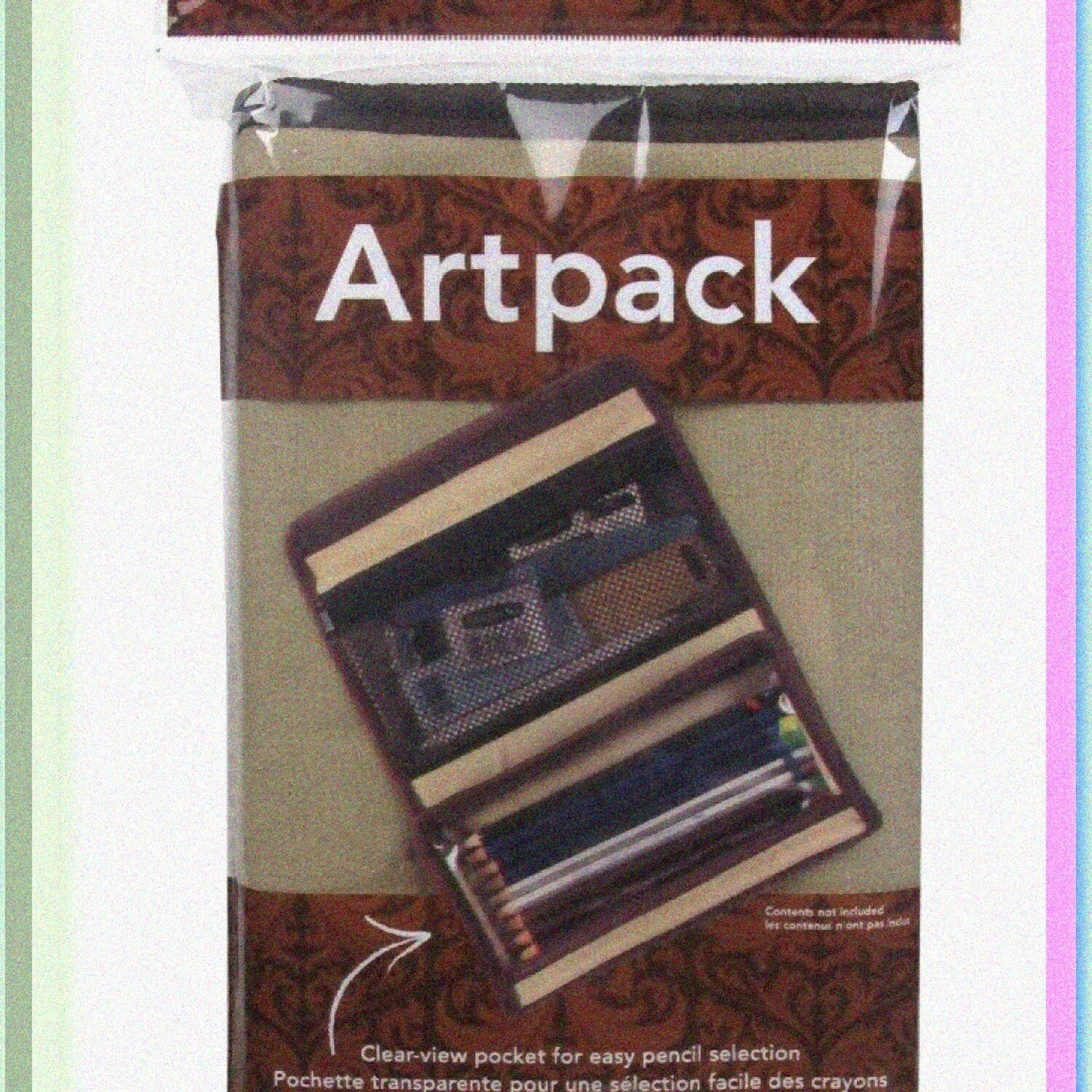 Canvas Pencil Case Brown 4-inch