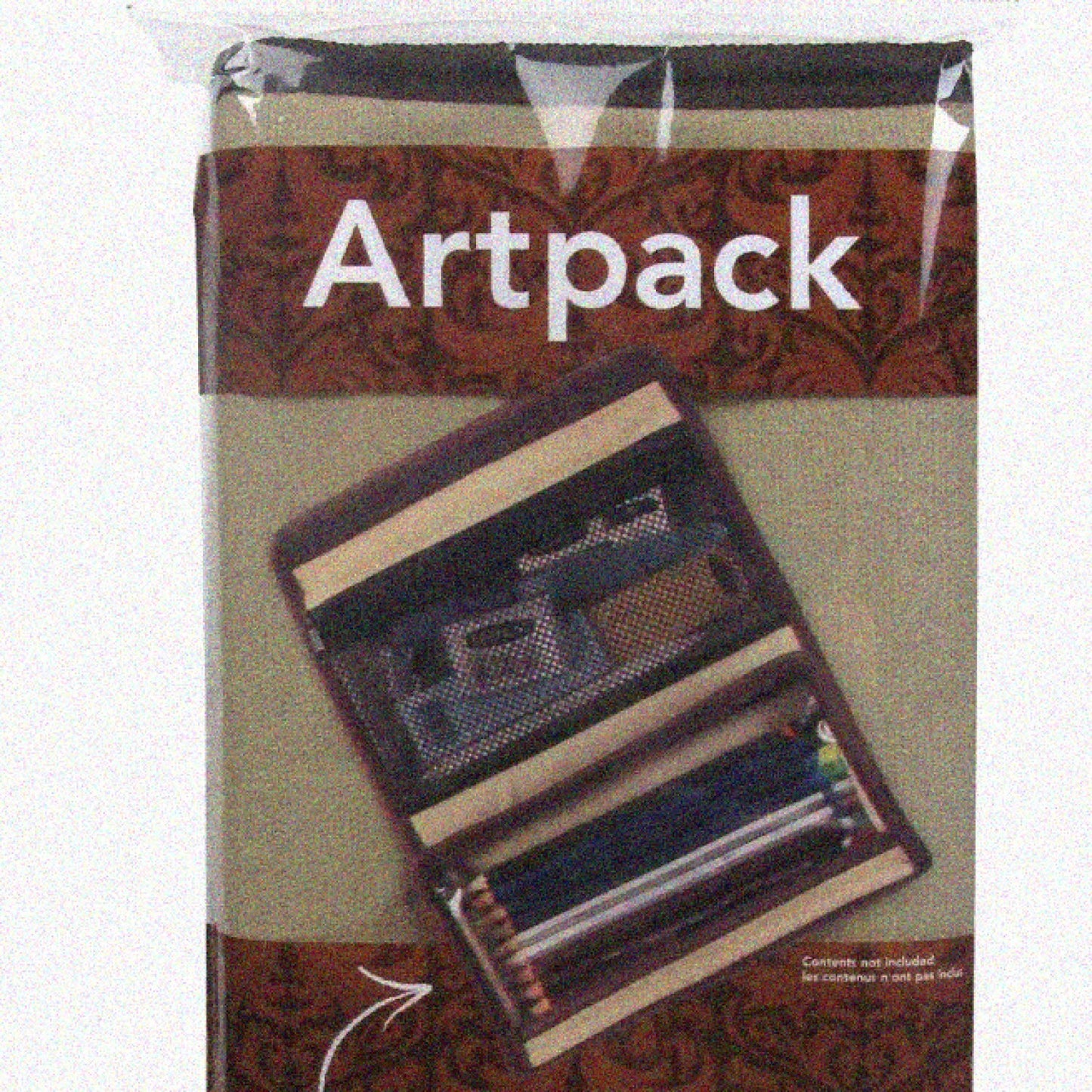 Canvas Pencil Case Brown 4-inch