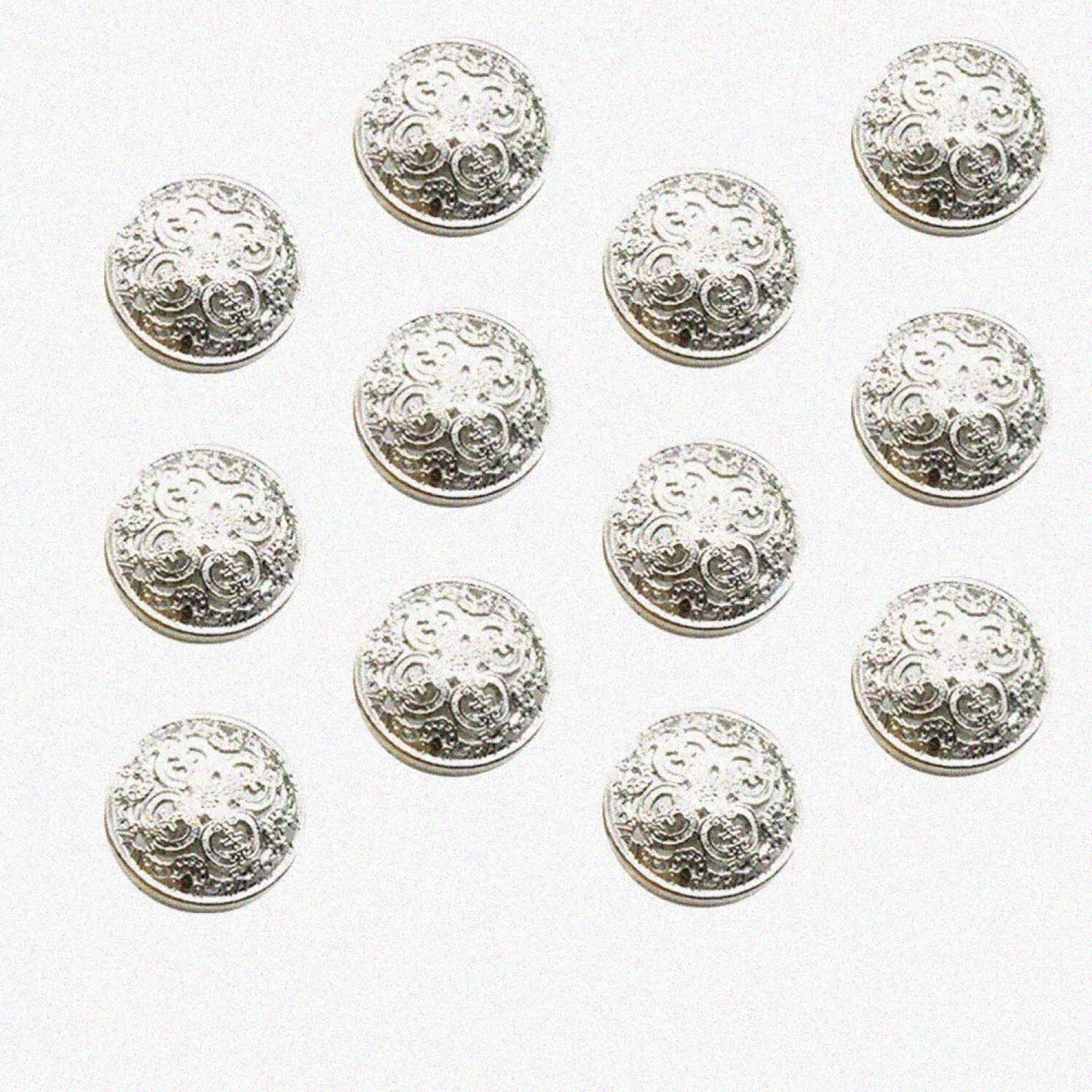 30pcs Silver Hollow Out Metal Buttons 25mm