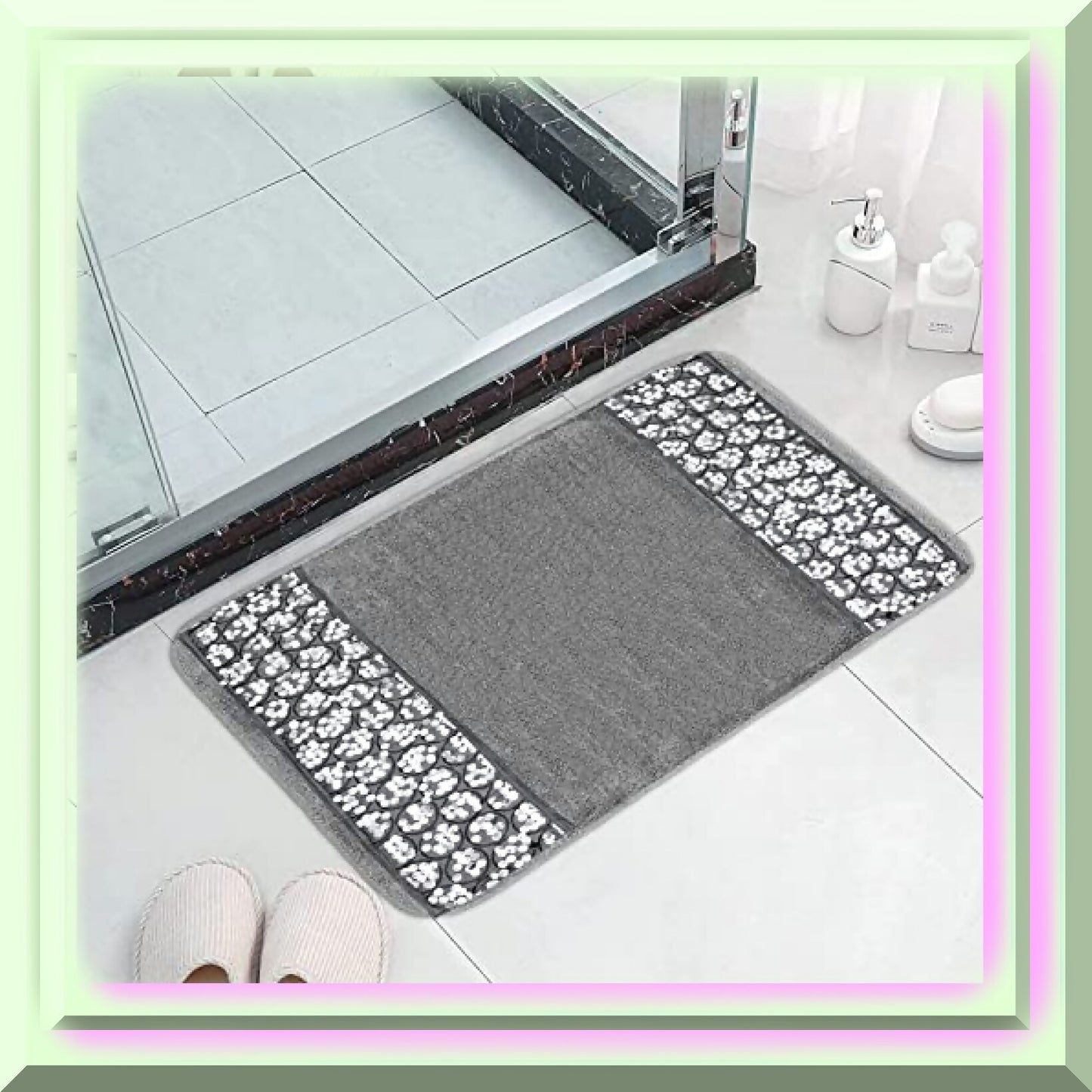 Sinatra Bathroom Rug Silver 32" x 21"