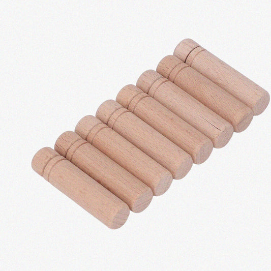 8pcs Wooden Sewing Needle Holders with Stickers