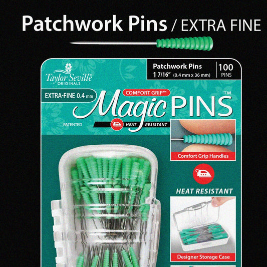 Patchwork Extra Fine Sewing Pins 100 Count