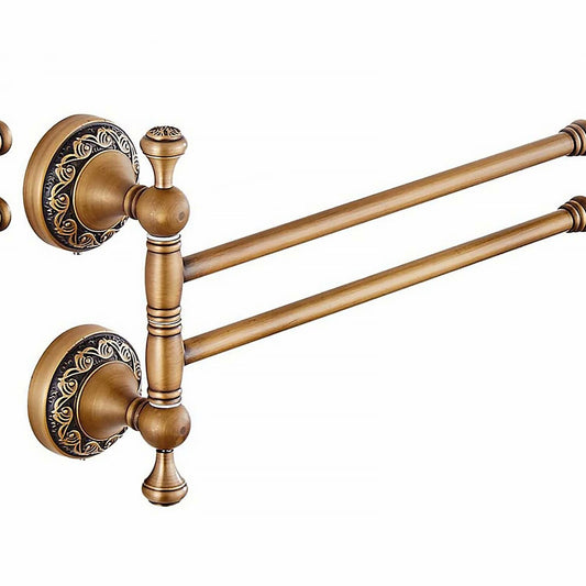 Swivel Towel Bar 2 Arm Wall Mounted Organizer