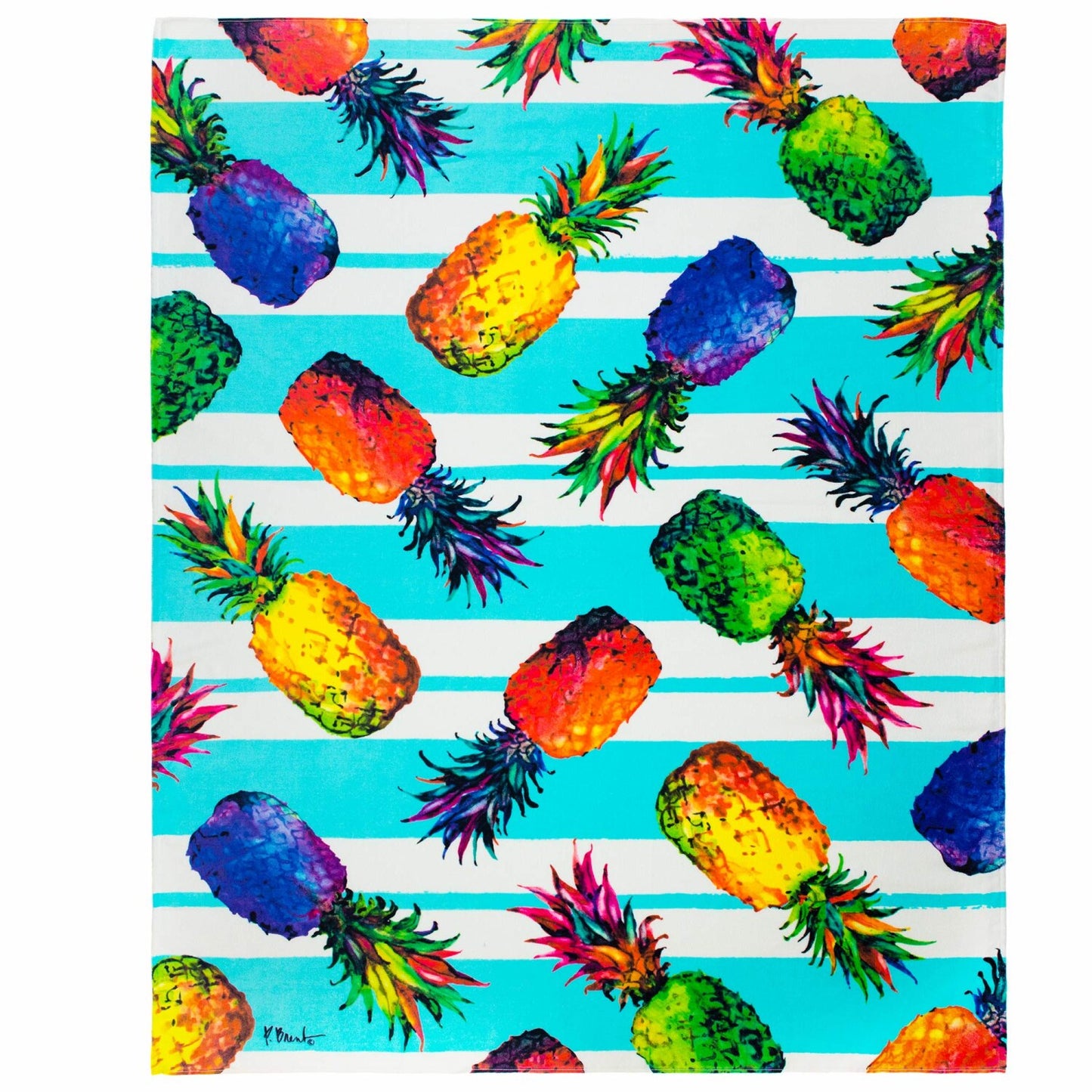 Pineapple Beach Blanket 54x70 Oversized Cotton Towel