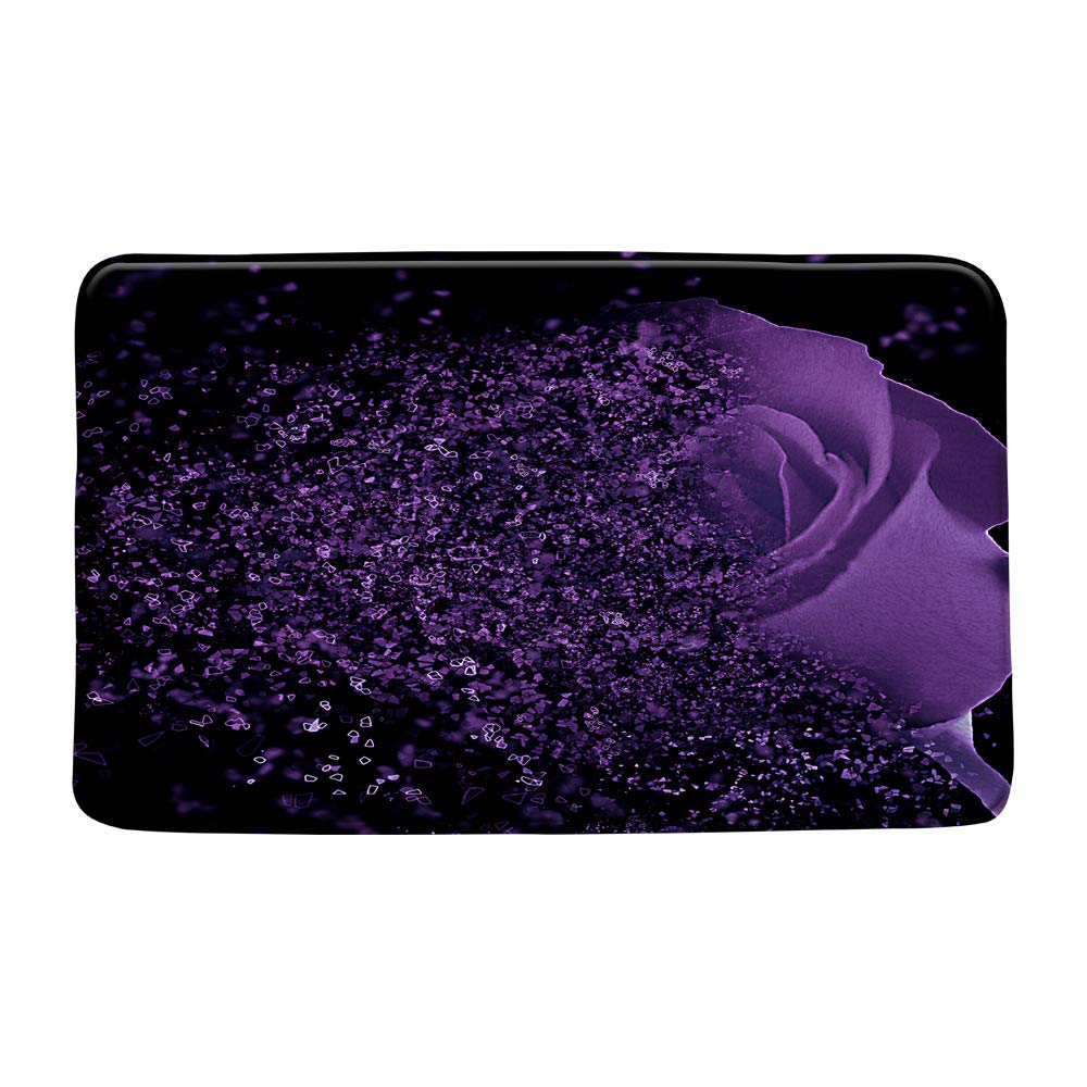Purple Rose Bath Mat 20x31 Inch