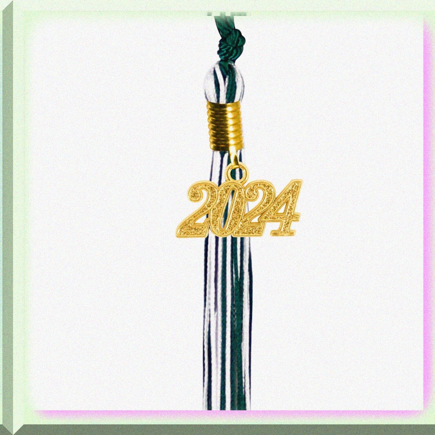 Double Color Graduation Tel with 2024 Year Charm 9"