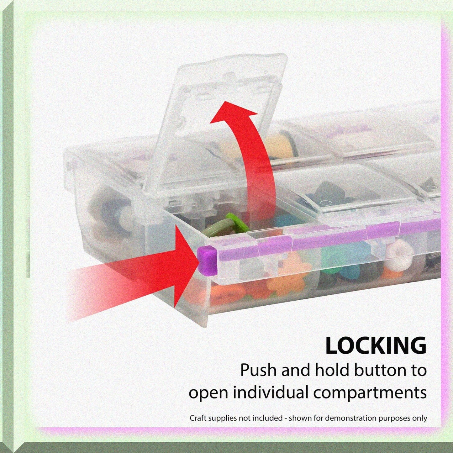 Sewing Supplies Storage 14 Compartments Clear Lids