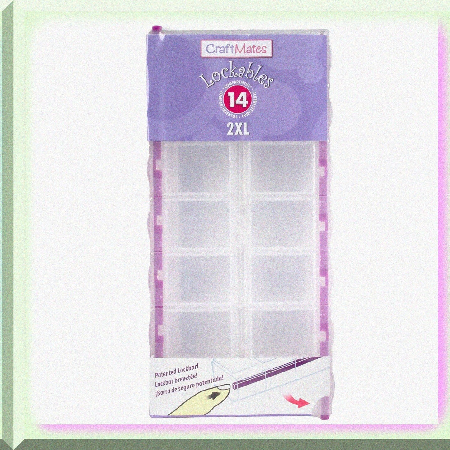 Sewing Supplies Storage 14 Compartments Clear Lids
