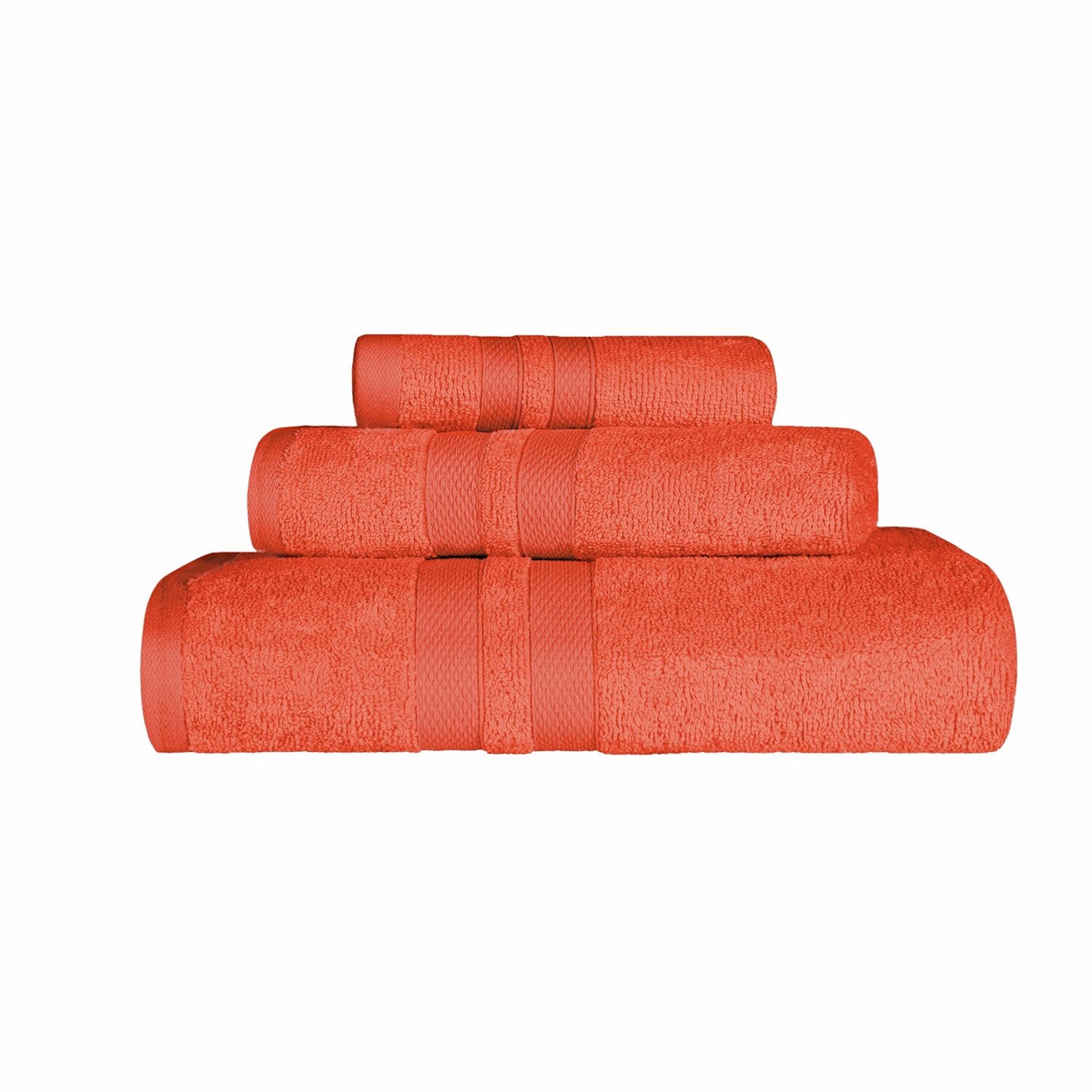 Ultra-Soft Cotton 3-Piece Towel Set Tangerine