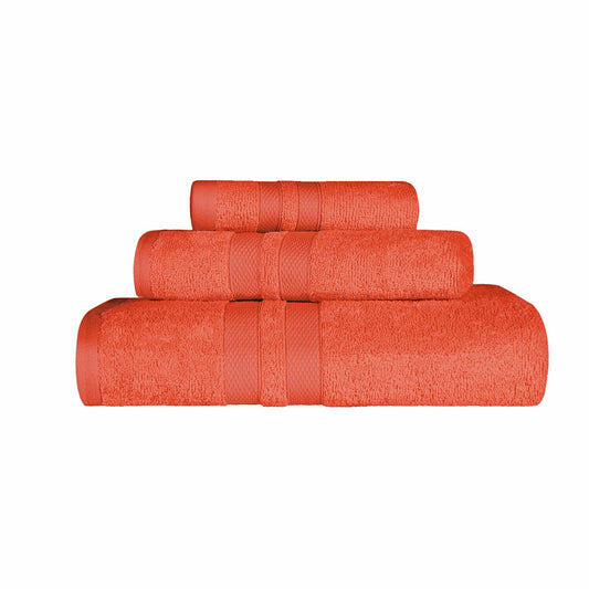 Ultra-Soft Cotton 3-Piece Towel Set Tangerine