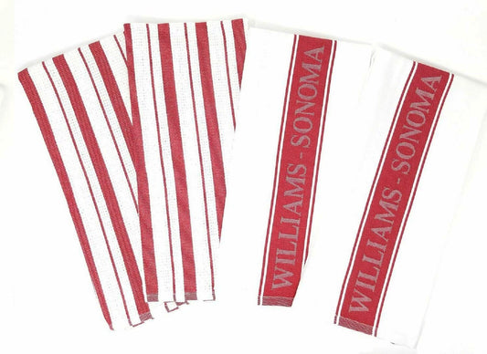 Clic Striped Towels Set 4 Pack Claret