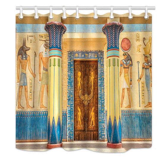Egyptian Shower Curtain 70x70in Polyester Fabric