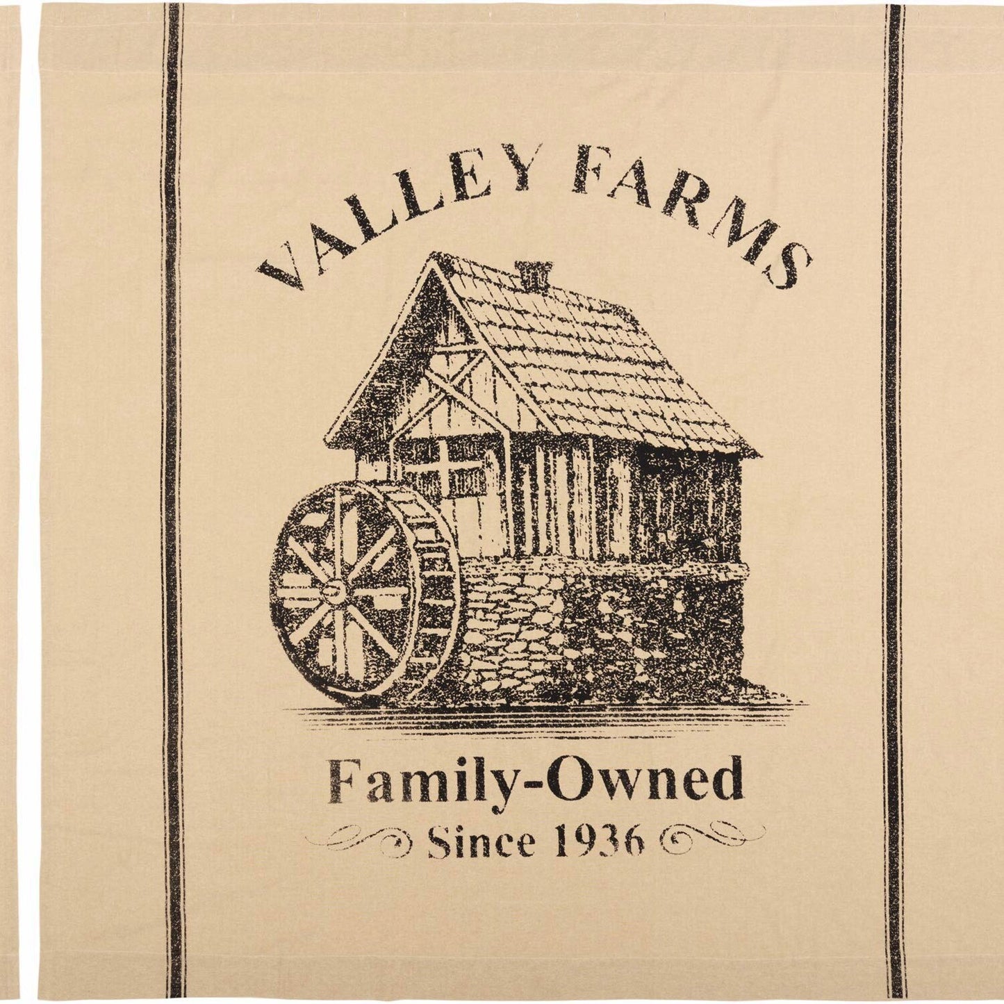 Valley Farms Farmhouse Cotton Shower Curtain 72x72