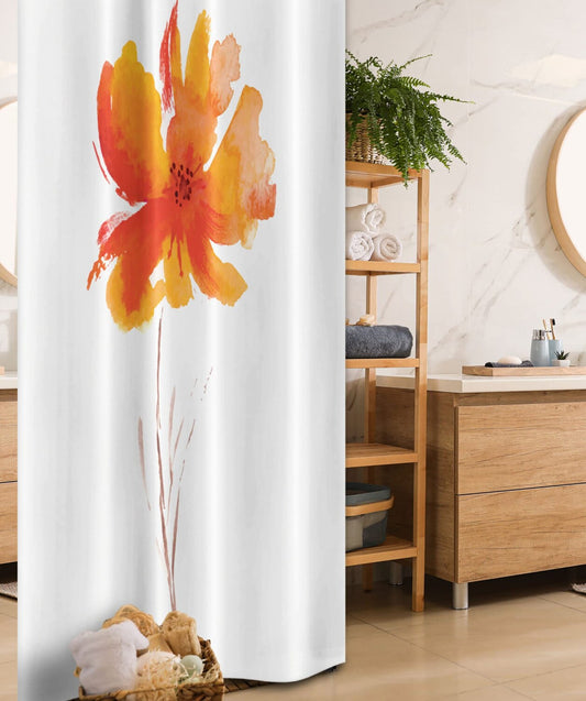 Watercolor Flower Stall Shower Curtain 36x72 Inches
