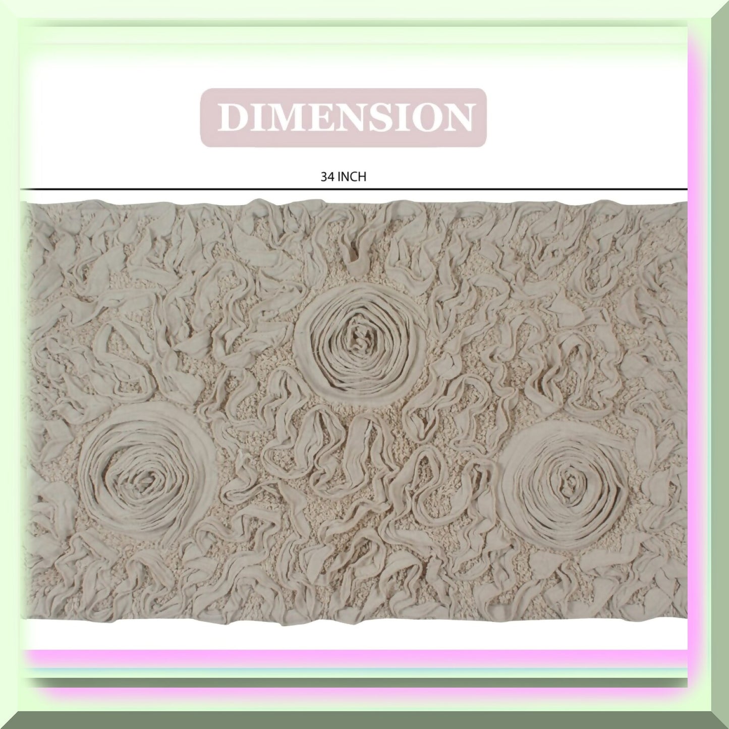 100% Cotton Bath Rug 21x34 Rectangle