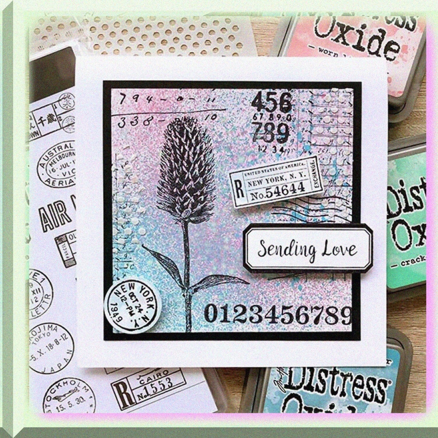 City Commemorative Air Mail Stamp Set for Card Making