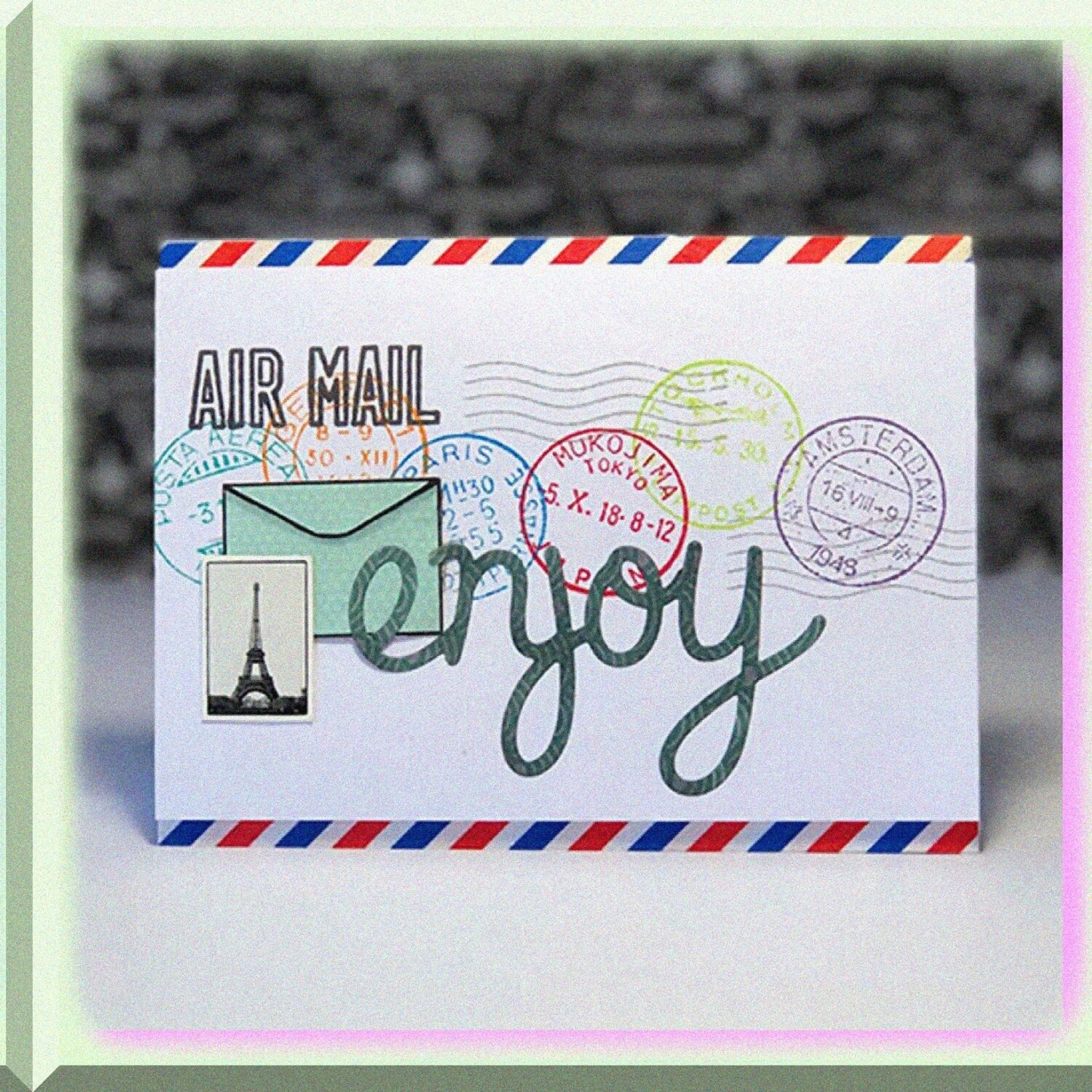 City Commemorative Air Mail Stamp Set for Card Making
