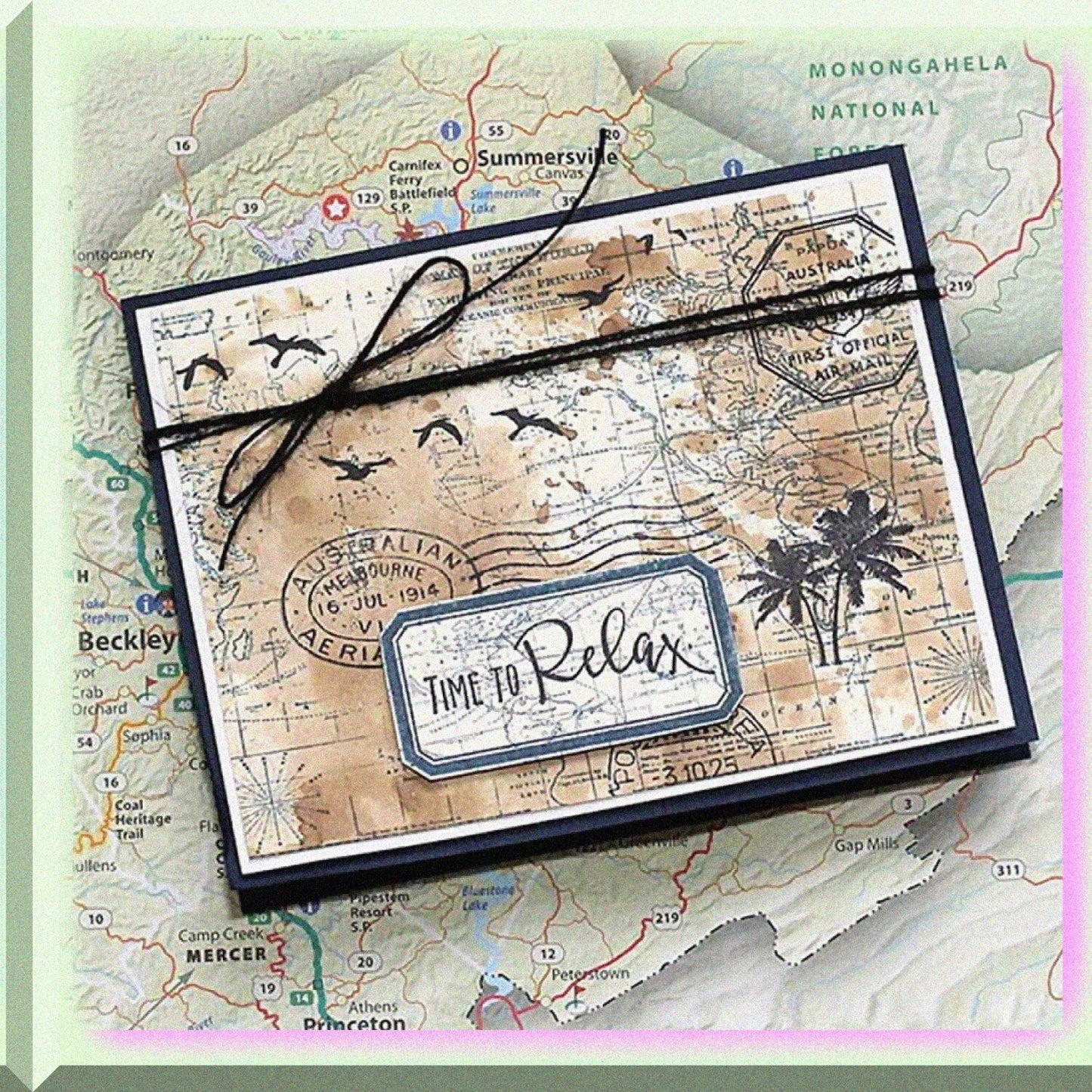 City Commemorative Air Mail Stamp Set for Card Making