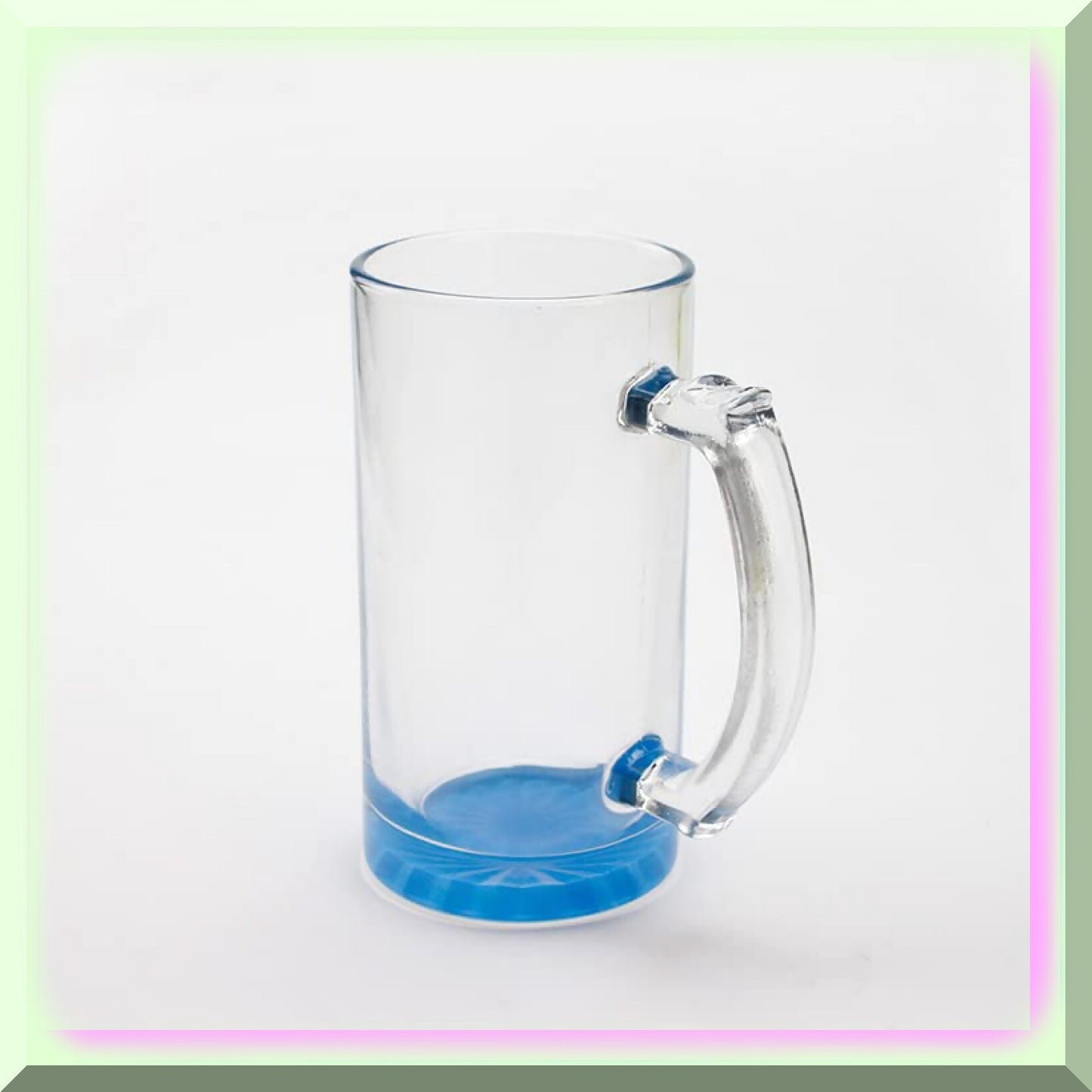 Blue Brewmaster 16oz. Clear Glass Mug Set