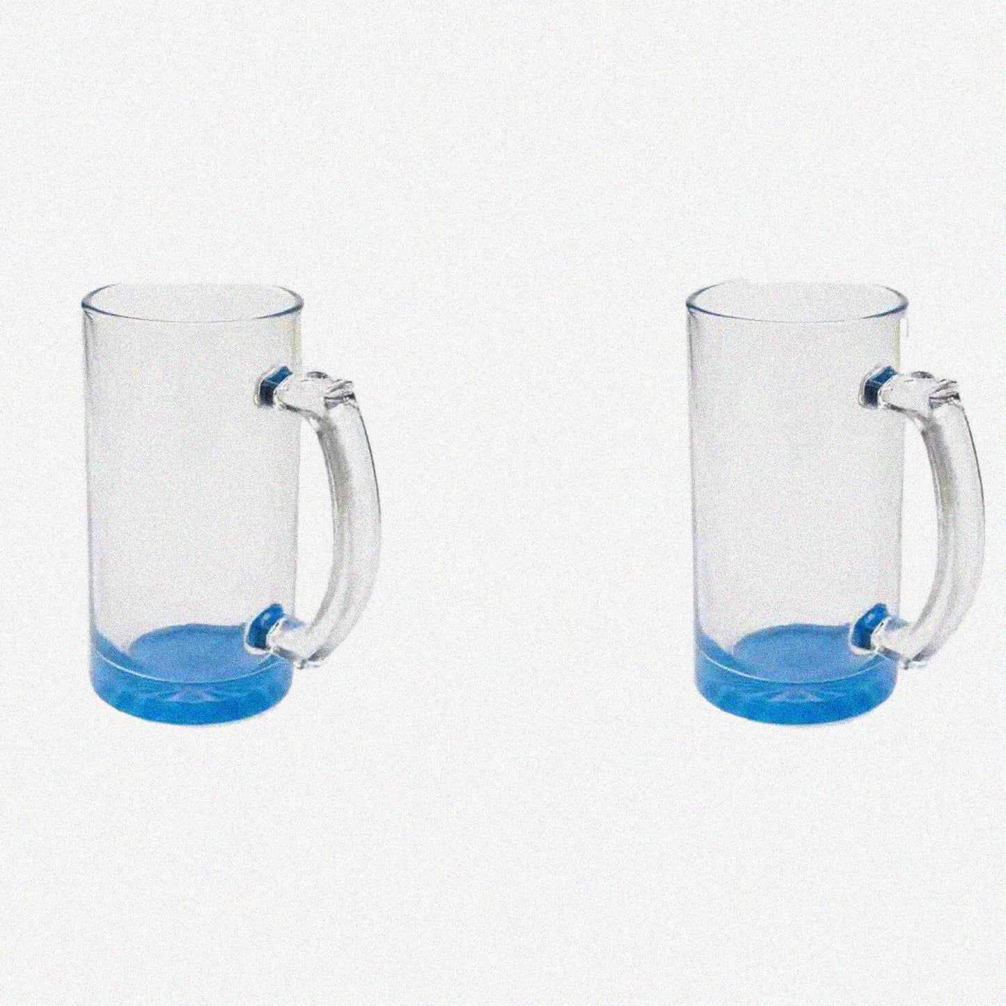 Blue Brewmaster 16oz. Clear Glass Mug Set