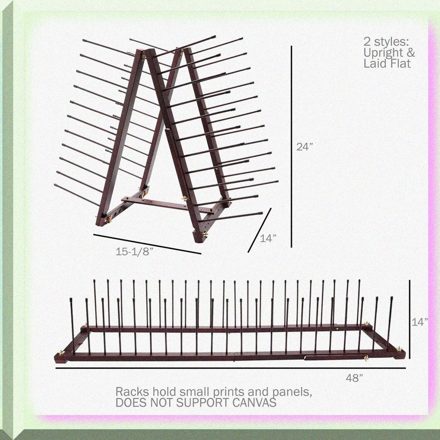 Art Storage Rack and Cabinet for Panels 4x4" to 18x24"