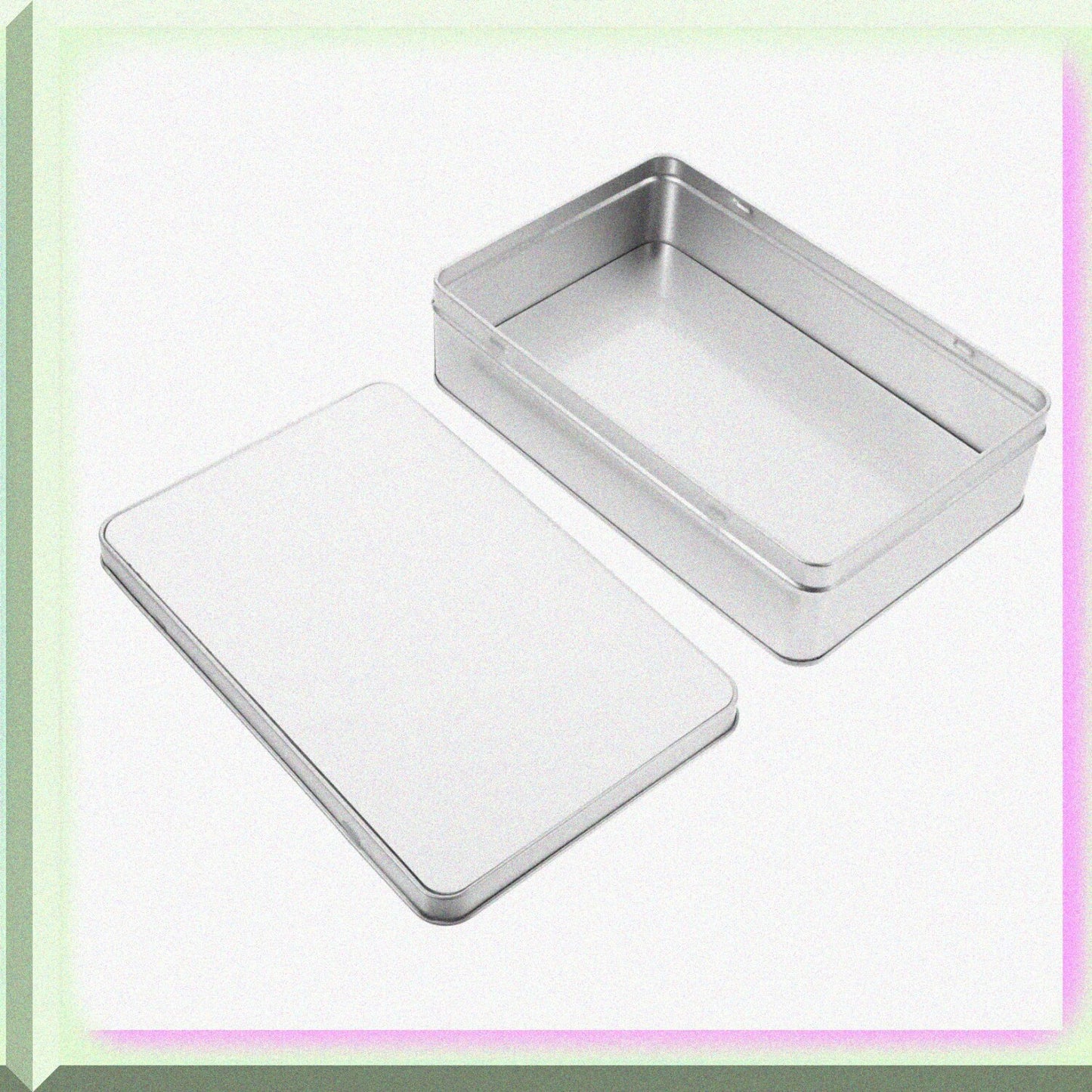 Small Rectangular Metal Storage Box with Lid