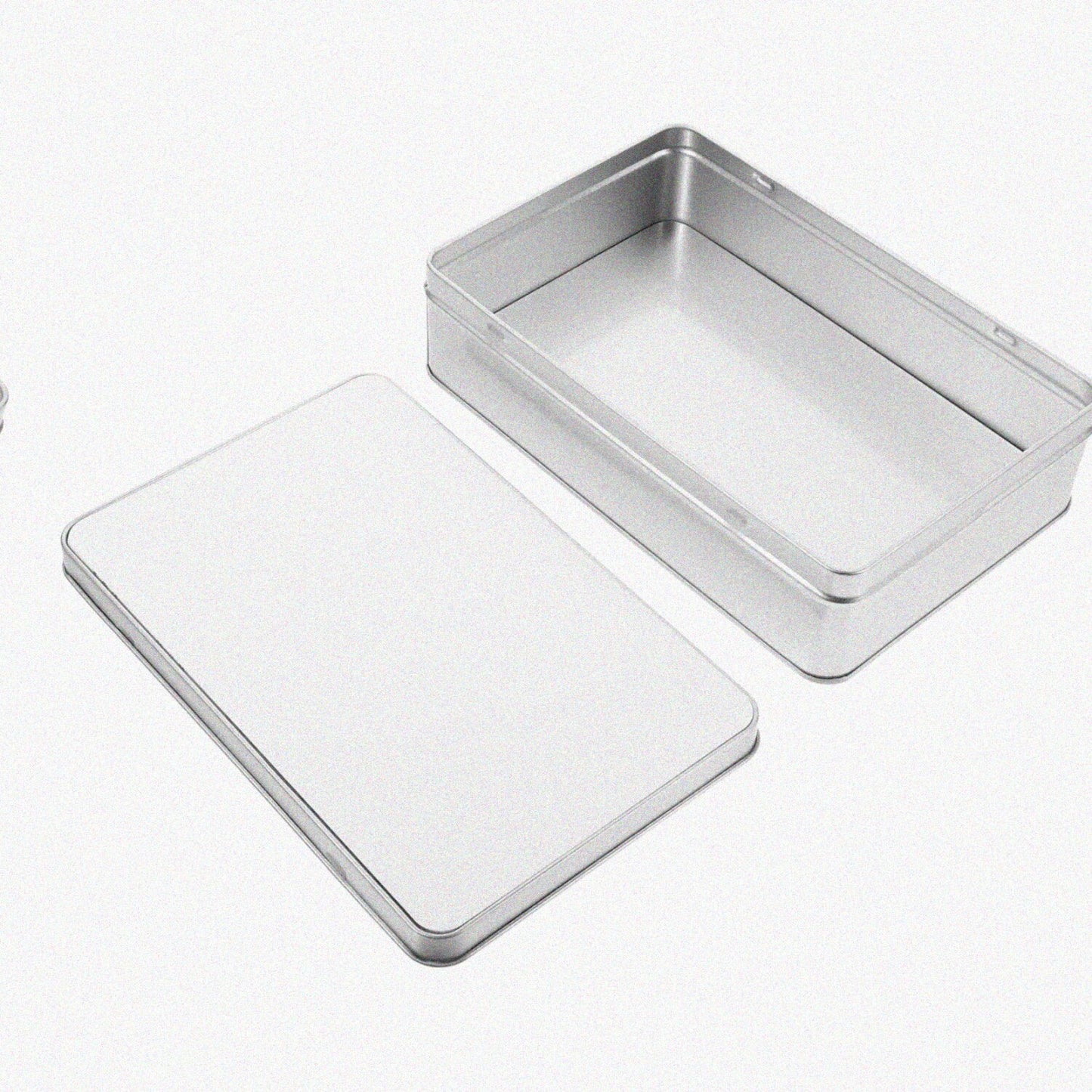 Small Rectangular Metal Storage Box with Lid