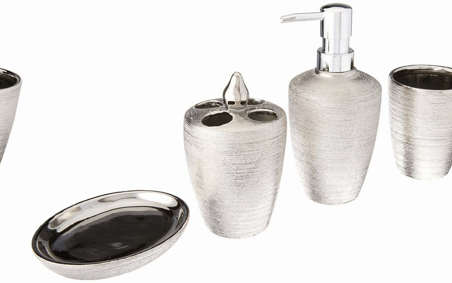 Silver Shimmer Bath Accessory Set