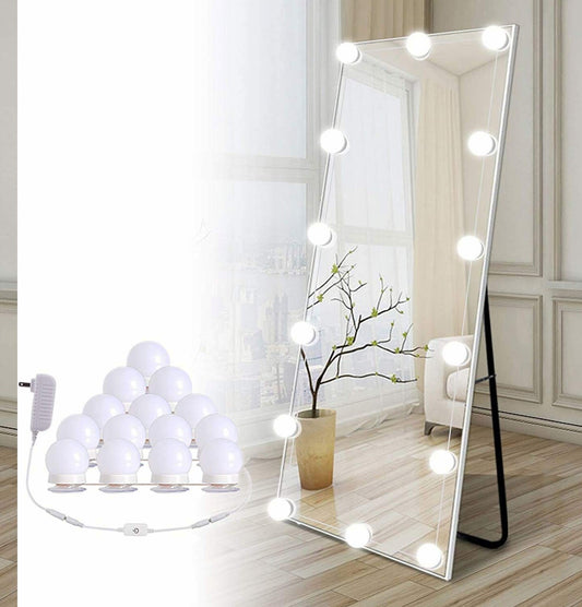 14 Bulb Dimmable Hollywood Makeup Mirror Lights 22Ft