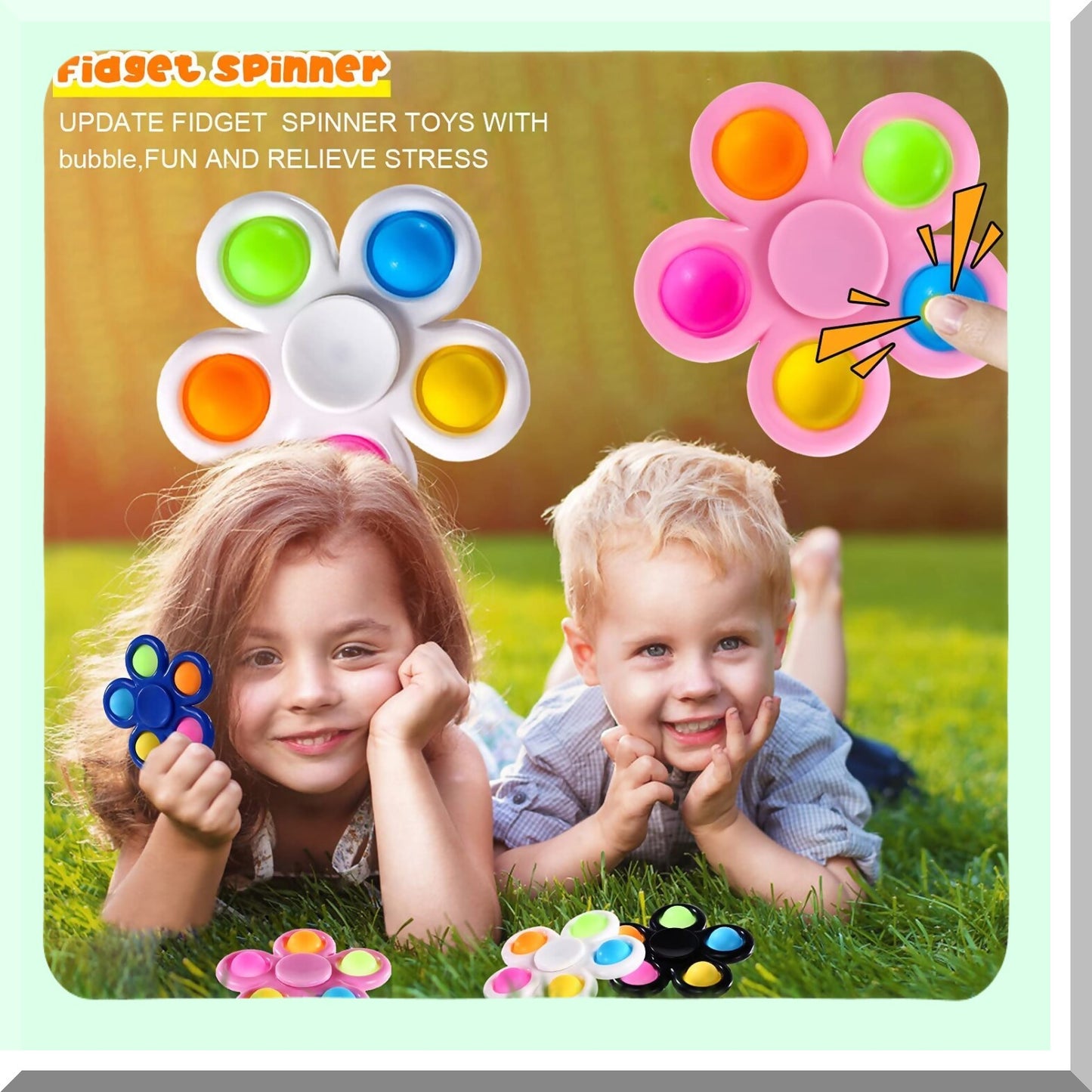 10 Pack Colorful Fidget Spinners for Kids' Party Favors