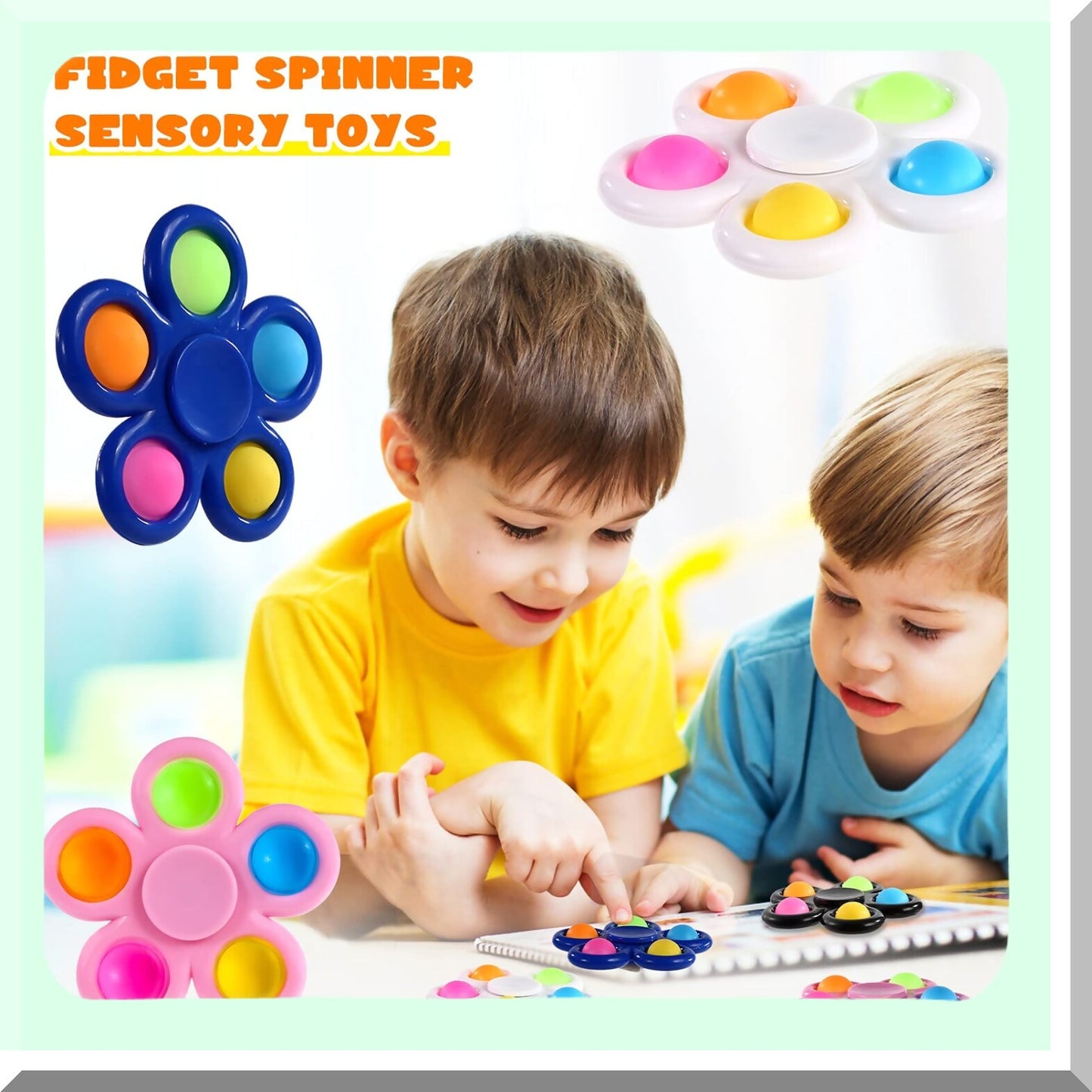 10 Pack Colorful Fidget Spinners for Kids' Party Favors