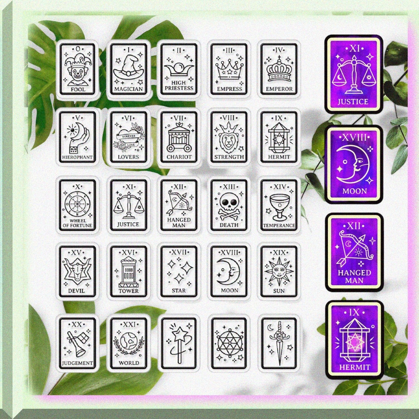 Tarot Cards Silicone Clear Stamp 6.3x4.3 inches