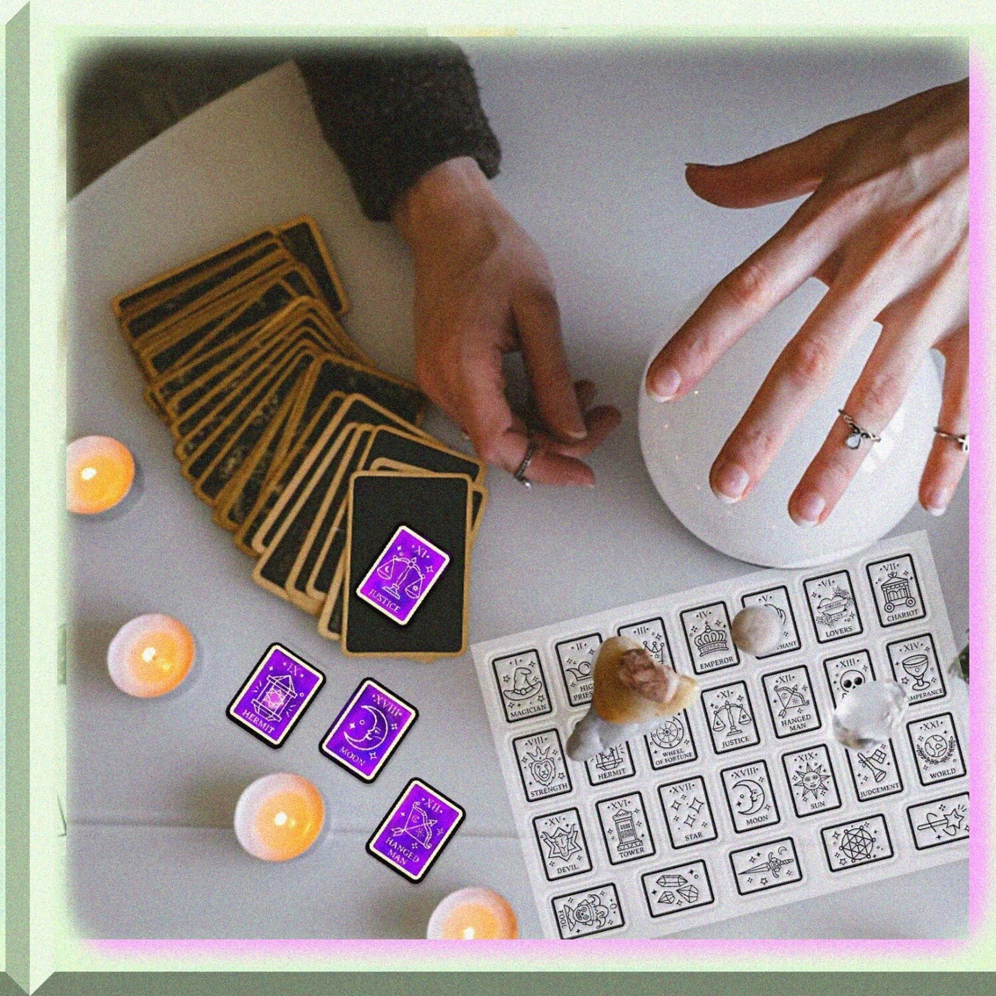 Tarot Cards Silicone Clear Stamp 6.3x4.3 inches