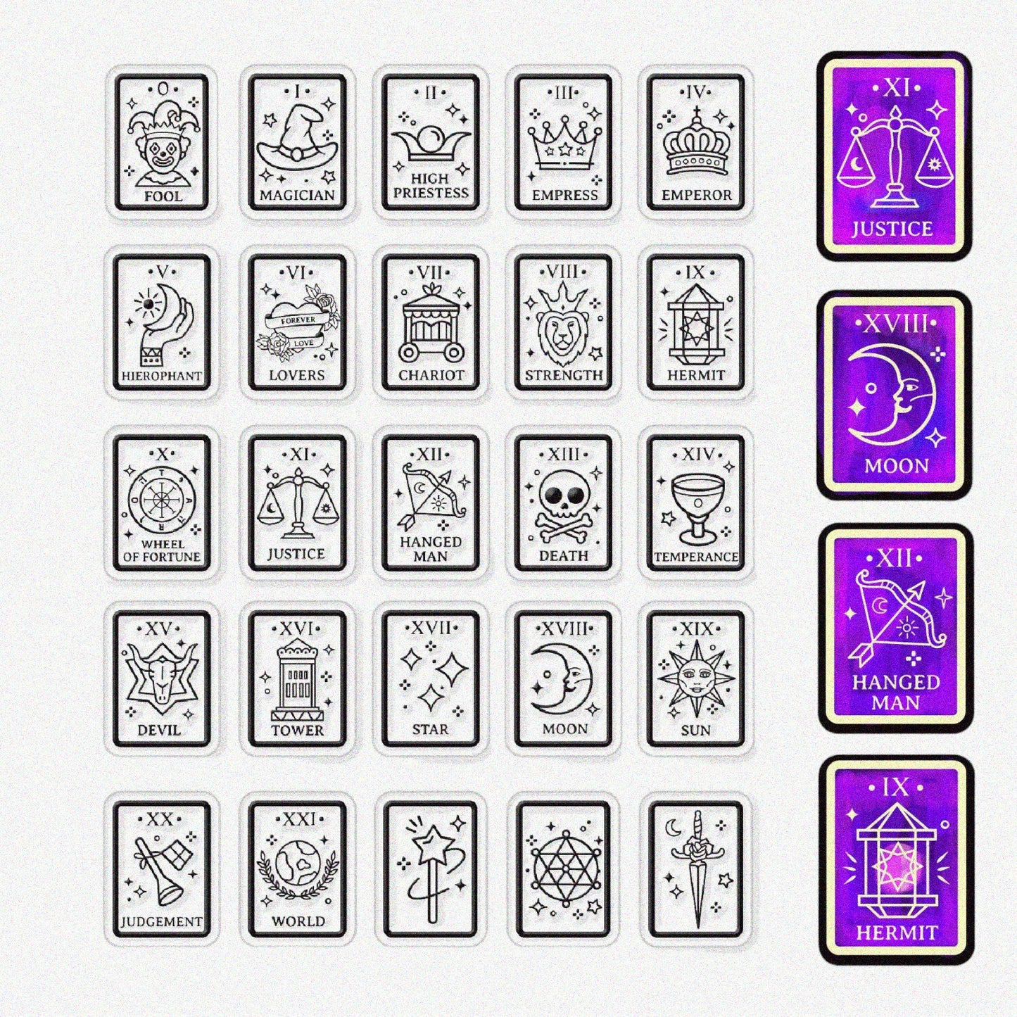 Tarot Cards Silicone Clear Stamp 6.3x4.3 inches
