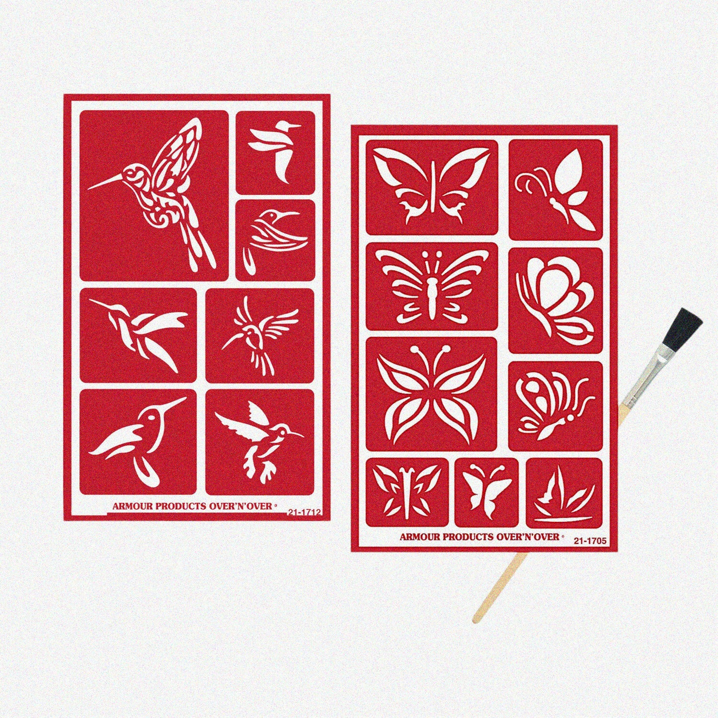EcoArt Glass Etching Kit with Hummingbird & Butterfly Stencils
