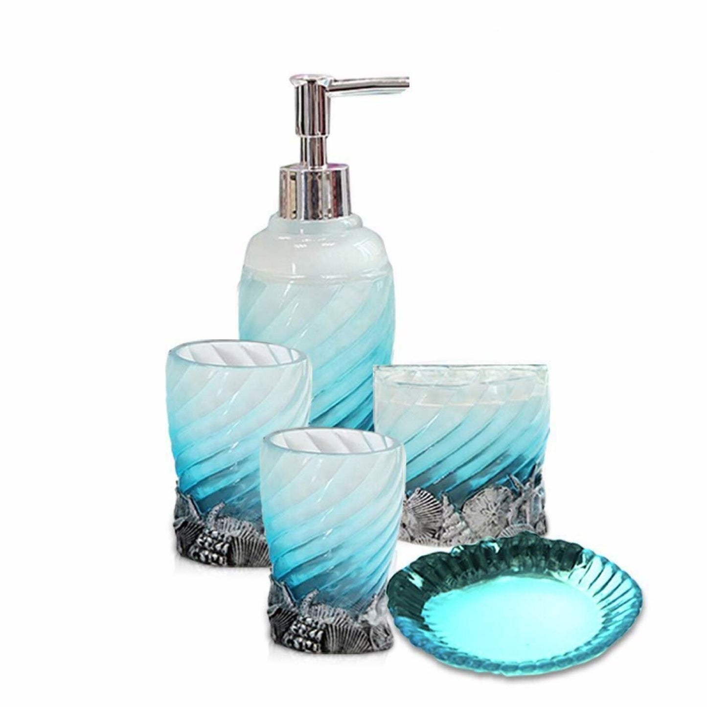 5-Piece Resin Bathroom Accessory Set