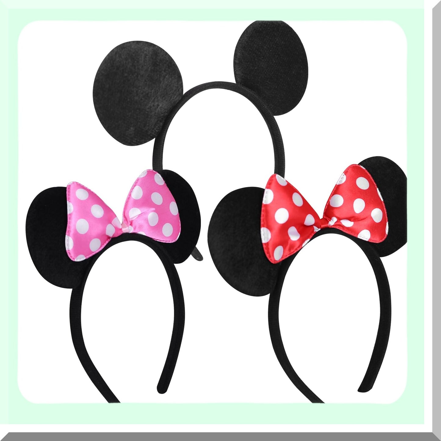 20 Pack Mouse Ears Headbands for Kids and Adults