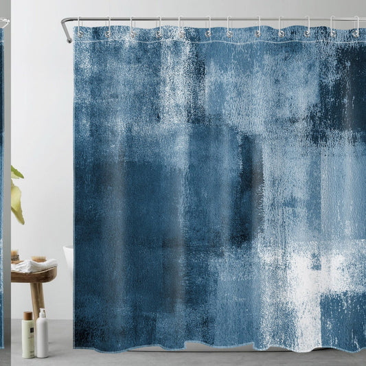 Vintage Blue Grey Shower Curtain 72x72 Polyester Waterproof