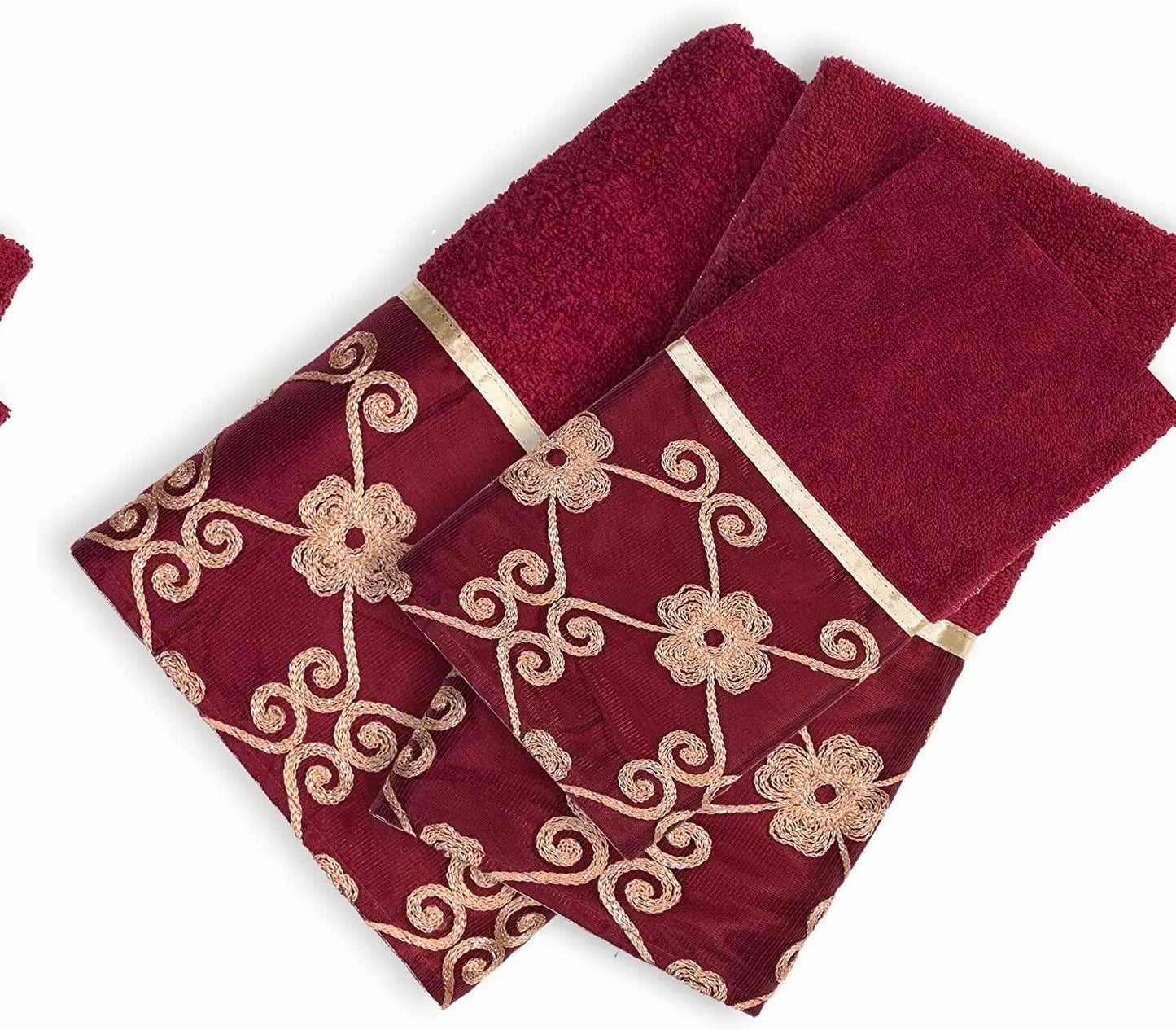 Elegant Rose Clic 3-Piece Bathroom Towel Set