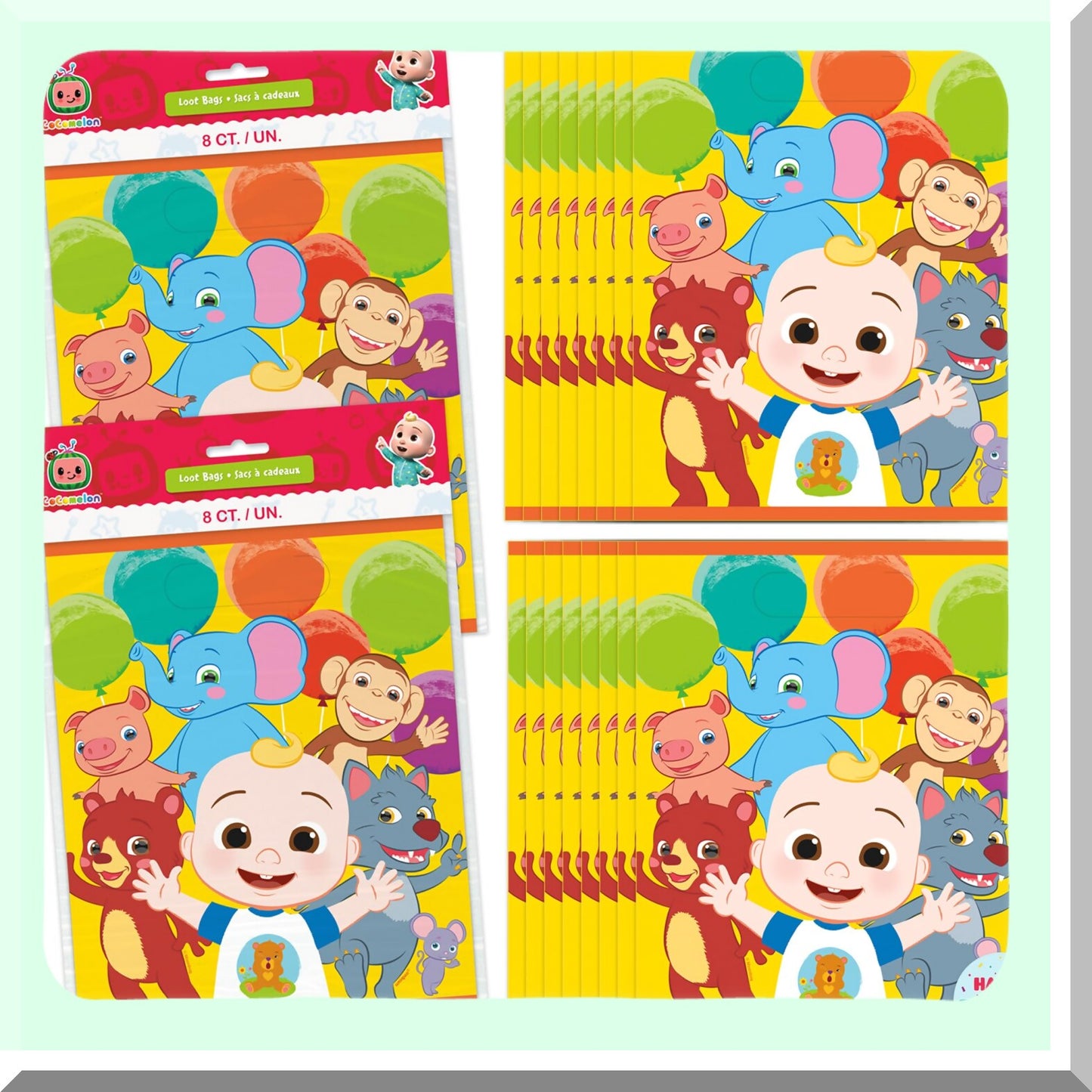 CoComelon Party Favors Goodie Bags Pack of 16