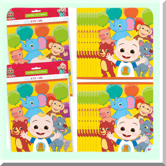 CoComelon Party Favors Goodie Bags Pack of 16