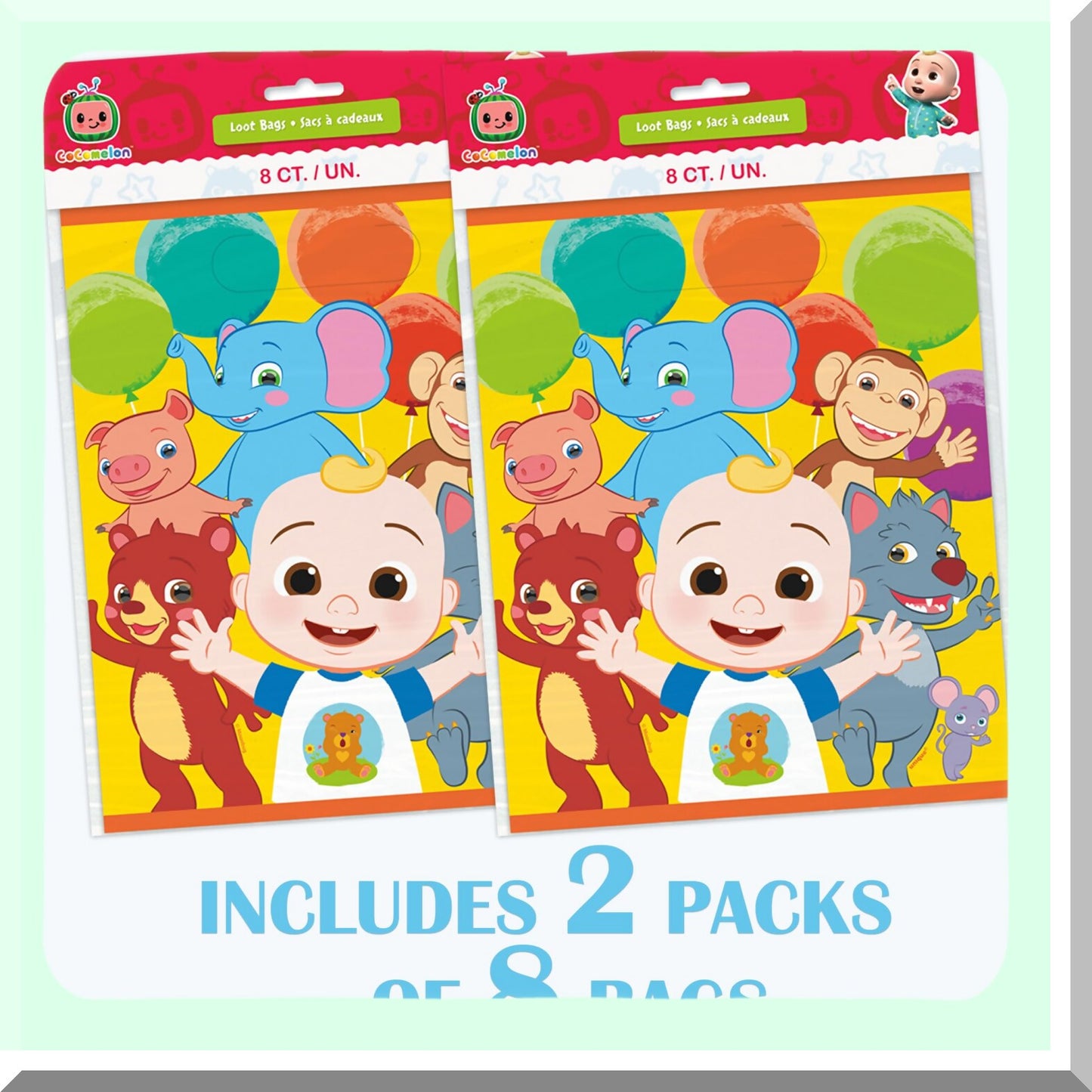 CoComelon Party Favors Goodie Bags Pack of 16