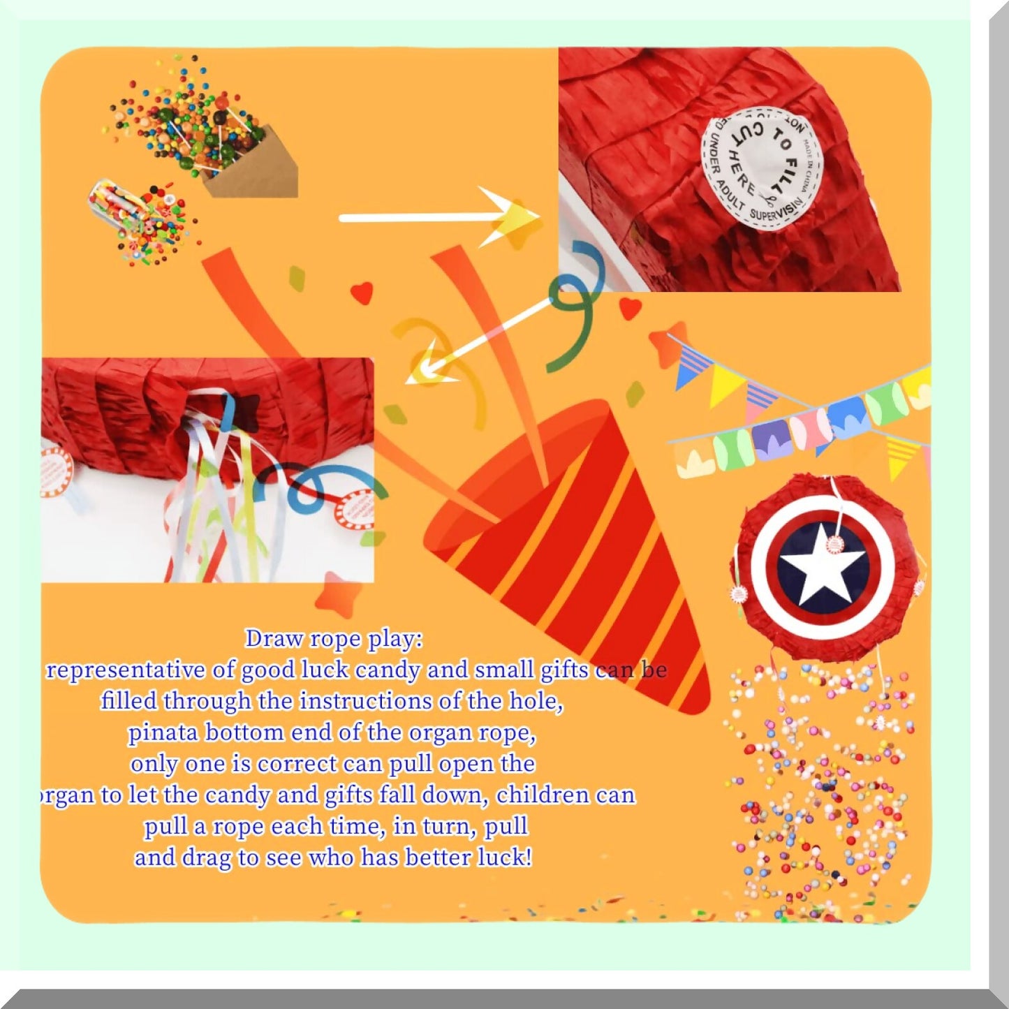 Superhero Pinata for Birthday Party Supplies