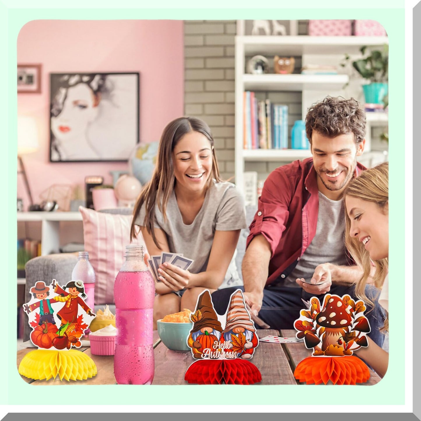 Thanksgiving Honeycomb Decorations for Fall Parties