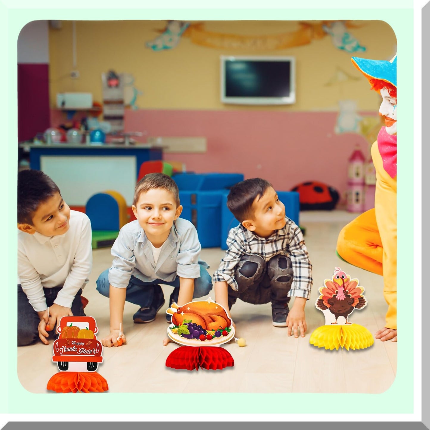 Thanksgiving Honeycomb Decorations for Fall Parties