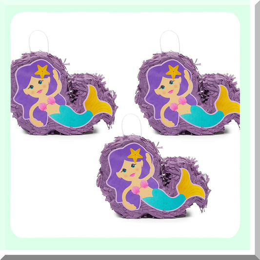 Mini Mermaid Piatas for Girls Birthday Party Decorations