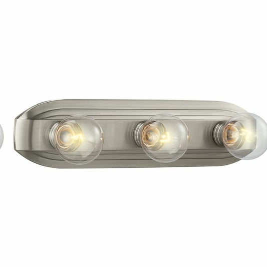 Melrose Bathroom Vanity Light Fixture 3 Brushed Nickel